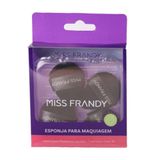 Kit 4 Esponjas Triangulares Mini Com Case - Miss Frandy E24-0521 Prático E Funcional