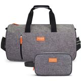Kit Bolsa De Viagem- Academia, Necessaire C- Alça Vibe - Preto Cinza