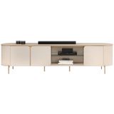 Rack Bancada Tv 75 Pol 241 Cm Mdf Ariana Off White Dj Moveis Off White