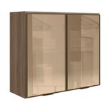 Armario Aereo 2 Portas Vidro Mdf 80cm Kali 1221162 Nicioli
