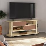 Rack Para Tv Até 65 Polegadas 150cm Com Rodízios 2 Portas Multimóveis Cr45326 Naturale/terracota Naturale/terracota