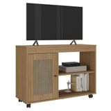 Rack Para Tv 42 Pol 1p 91 Cm Com Rodízios Carvalho Arly Carvalho