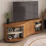 Rack Para Tv Até 75 Polegadas 180cm Com 1 Porta Flex Multimóveis Cr45324 Cinamomo/off White Cinamomo/off White