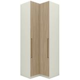 Guarda Roupa Modulado 2 Pecas 241x80 Cm Seletto Areia Jequitiba Henn Areia Jequitiba