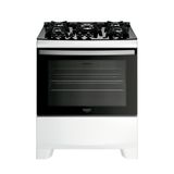 Fogão Dako 5 Bocas Mesa De Vidro Tripla Clama Supreme Glass Branco Bivolt