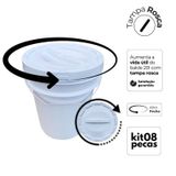 Loja De Baldes Plásticos Industriais - Kit 8 Pçs