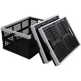 Caixa Organizadora Dobrável Multiuso Suporta 30kg Com 35cm Ideal Para Compras Lavanderia Feira E Brinquedos