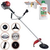 Roçadeira À Gasolina Anmax Cg430-p 43cc 2hp 6 Em 1 Com Carretel + Faca 2 Pontas, 3 Pontas, 40 Dentes E 80 Dentes + Escova De Aço + Óleo Stihl 2t