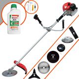 Roçadeira Aparador De Grama À Gasolina Anmax Cg430p-tb 43cc 2hp 9.000rpm Com Kit 4 Lâminas + Carretel + Escova De Aço + Óleo Stihl 2t