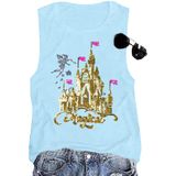 Camiseta Regata Feminina Lukycild Magical Castle Magic Kingdom