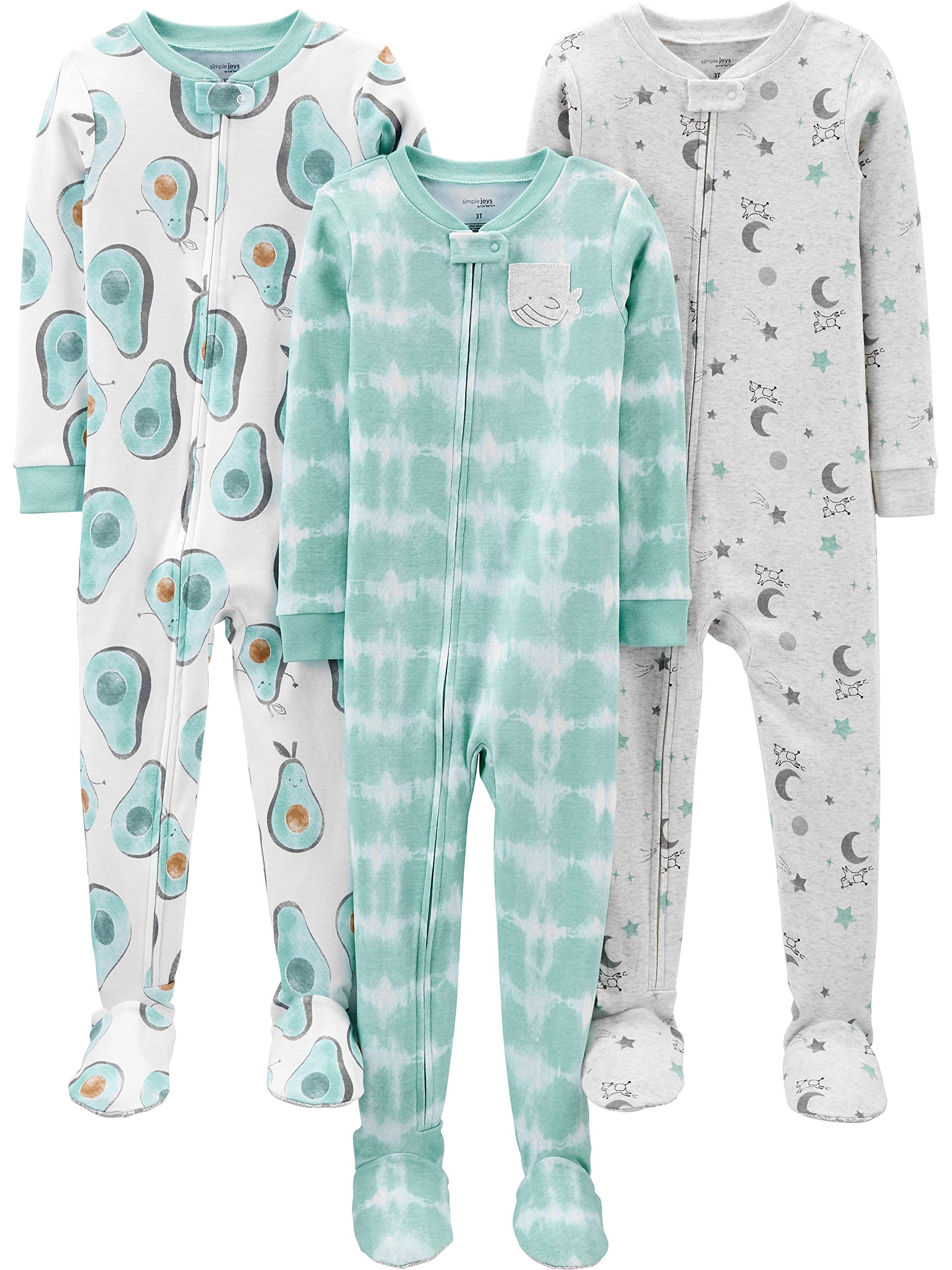 Pijamas Simple Joys Da Carter's Baby Boys 18 Meses, Pacote Com 3