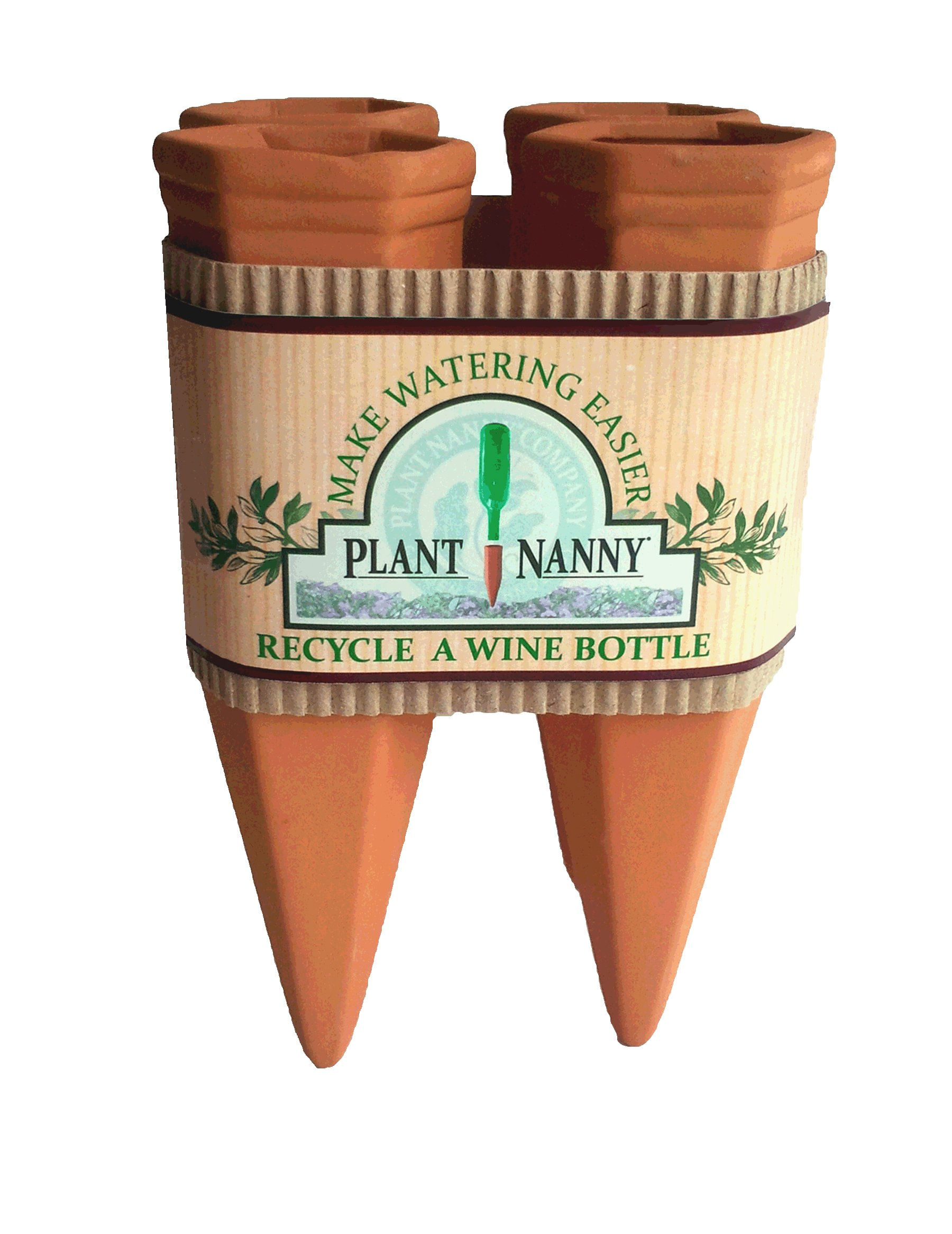 Conjunto De Estacas Para Reciclar Uma Garrafa De Vinho Plant Nanny, 4 Unidades