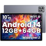 Tablet Tuotatop 2025 Android 14 De 10,2 Polegadas 12 Gb Ram 64 Gb Rom