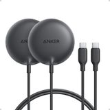 Carregador Sem Fio Anker Zolo Magnetic 15w Qi2, Pacote Com 2 Unidades, Preto