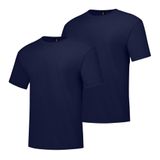 Camiseta Masculina Hanes De Manga Curta Beefy-t Azul Marinho Gg (pacote Com 2)
