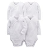 Macacão Simple Joys By Carter&#39;s De Manga Comprida De 0 A 3 Meses Branco