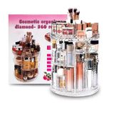 Organizador De Cosméticos Giratório Suporte Para Perfumes E Maquiagem, Redondo, Ajustável, 3 Andares, Acrílico Com Rot
