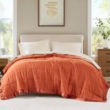 Cobertor Madison Park Windom King Orange De Microfibra Acolchoado