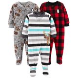 Pijamas Simple Joys By Carter&#39;s Boys, Pacote Com 3 Unidades De Lã, 2t
