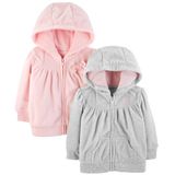Moletons Simple Joys Da Carter&#39;s Baby Girls, 0-3 Meses, Pacote Com 2