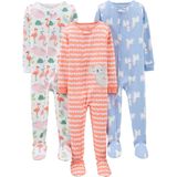 Pijamas Simple Joys By Carter&#39;s Girls, Pacote Com 3 Unidades, 100% Algodão, 4t