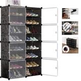 Sapateira Dupla Gigante Armário Modular Ajustável Organizador 16 Prateleiras Porta Sapatos Brinquedos Roupas Grande 32 P