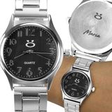 Relogio Feminino Qualidade Premium Aço Inox Prata Casual Presente Social Original Moda Casual