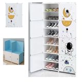 Sapateira Modular Guarda-roupa Infantil Organizador De Brinquedos Armário Multiuso 8 Portas Portátil