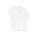 Camiseta Lacoste 100% Algodão, Ajuste Regular, Gola Redonda, Pacote Com 3