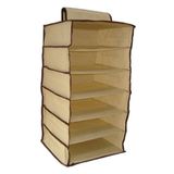 Organizador De Guarda-roupa 6 Prateleiras Sapateira Vertical Closet Armário Cabide Portátil Mala De Viagem