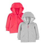 Moletons Simple Joys By Carter&#39;s Girls, Pacote Com 2 Pacotes De Lã Para 12 Meses