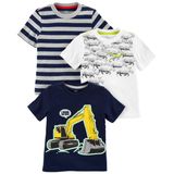 Camisetas Simple Joys By Carter&#39;s Baby Boys, Pacote Com 3 Unidades, 4t, Cinza/azul Marinho
