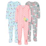 Pijamas Simple Joys By Carter&#39;s Girls, Pacote Com 3 Unidades, Algodão, 4t