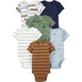 Macacões Simple Joys By Carter&#39;s Baby Boys, Pacote Com 6 Unidades De Manga Curta