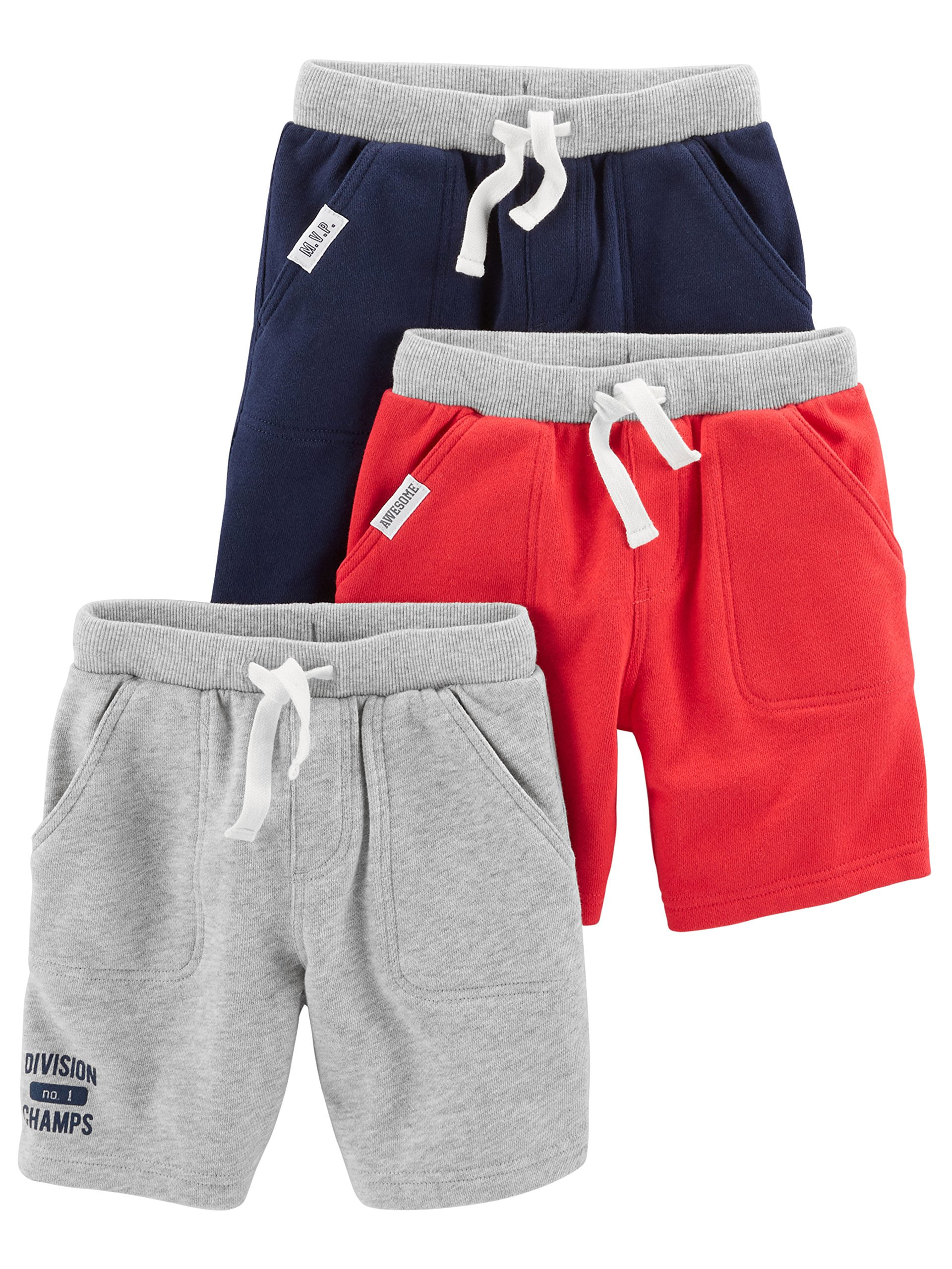 Shorts Simple Joys Da Carter's Baby Boys 24 Meses Vermelho/cinza/azul Marinho