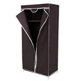 Guarda Roupa Portátil Armário Multifuncional Arara Cabideiro Dobrável Organizador Camping Preto