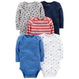 Macacão Simple Joys Da Carter&#39;s Baby Boys De 6 A 9 Meses, Pacote Com 5