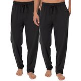 Camiseta De Malha Sleep Pant Fruit Of The Loom Para Homens Preta, Pacote Com 2