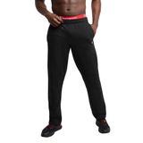 Calça De Moletom Champion Powerblend Fleece, De Fundo Aberto, Preta, Masculina