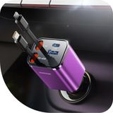 [carregador De Carro] Usb-c 8 Retrátil Ultracompacto Joyroom 2025