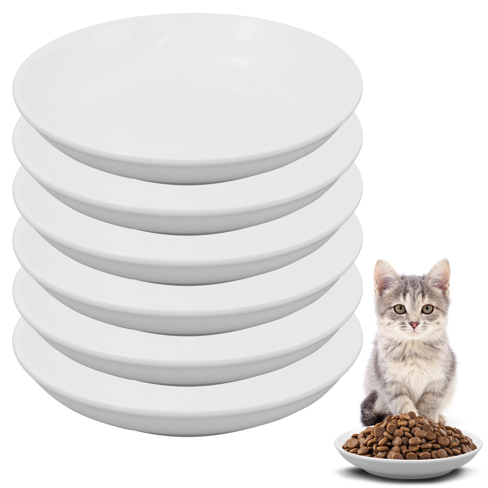 Tigela De Comida Para Gatos Staova Ceramic Anti Whisker Fatigue, Pacote Com 6