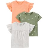Camisetas Simple Joys By Carter&#39;s Girls De Manga Curta De 7 Anos