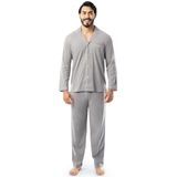 Pijama Sleep Set Fruit Of The Loom Para Homens Jersey Knit Grey