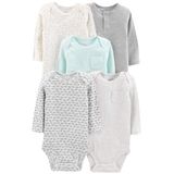 Macacão Simple Joys By Carter&#39;s De Manga Comprida, Pacote Com 5, 24 Meses