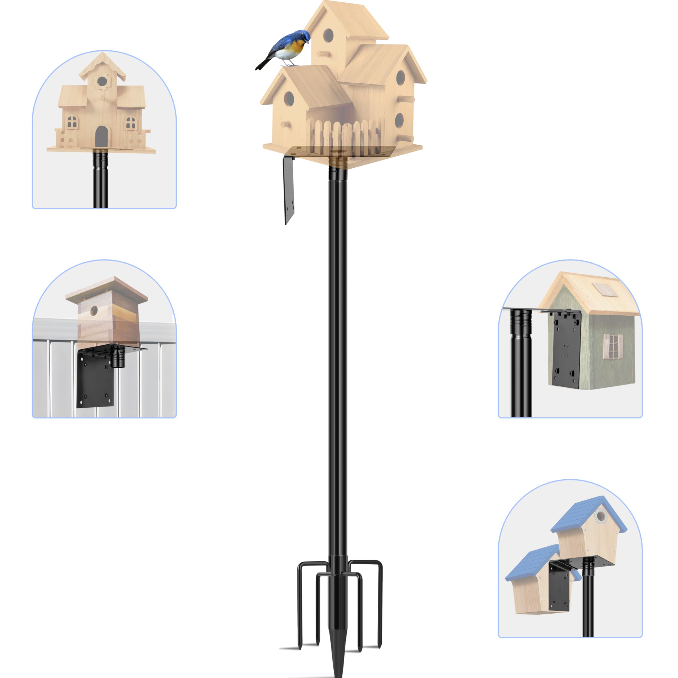Pole Feeder Pole Ottsuls De 92 Polegadas Com Placa De Madeira E Base De 5 Pinos