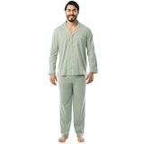 Pijama Sleep Set Fruit Of The Loom Para Homens Jersey Knit Green