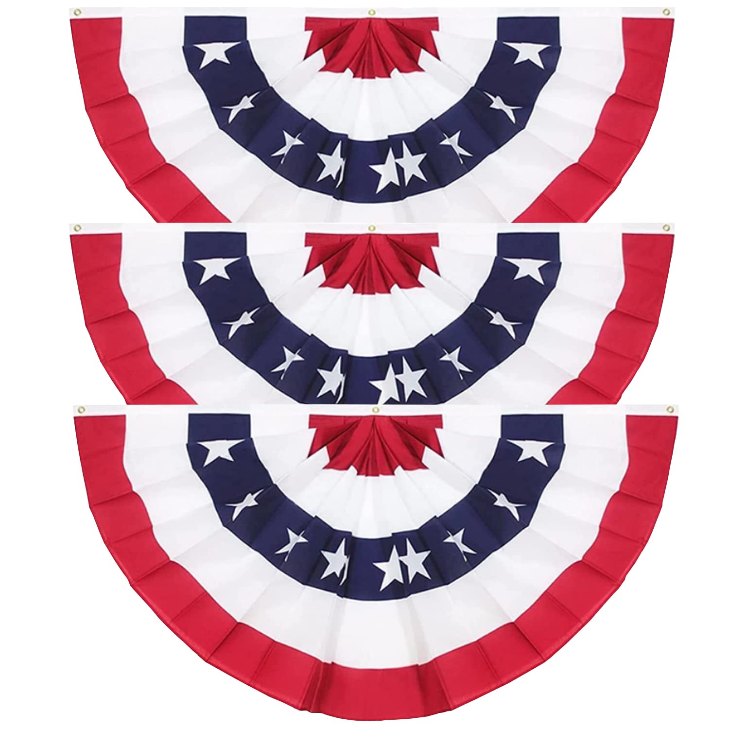 Ventilador Plissado Americano Baiy Luky Decoration Flag 90x180cm 3 Unidades