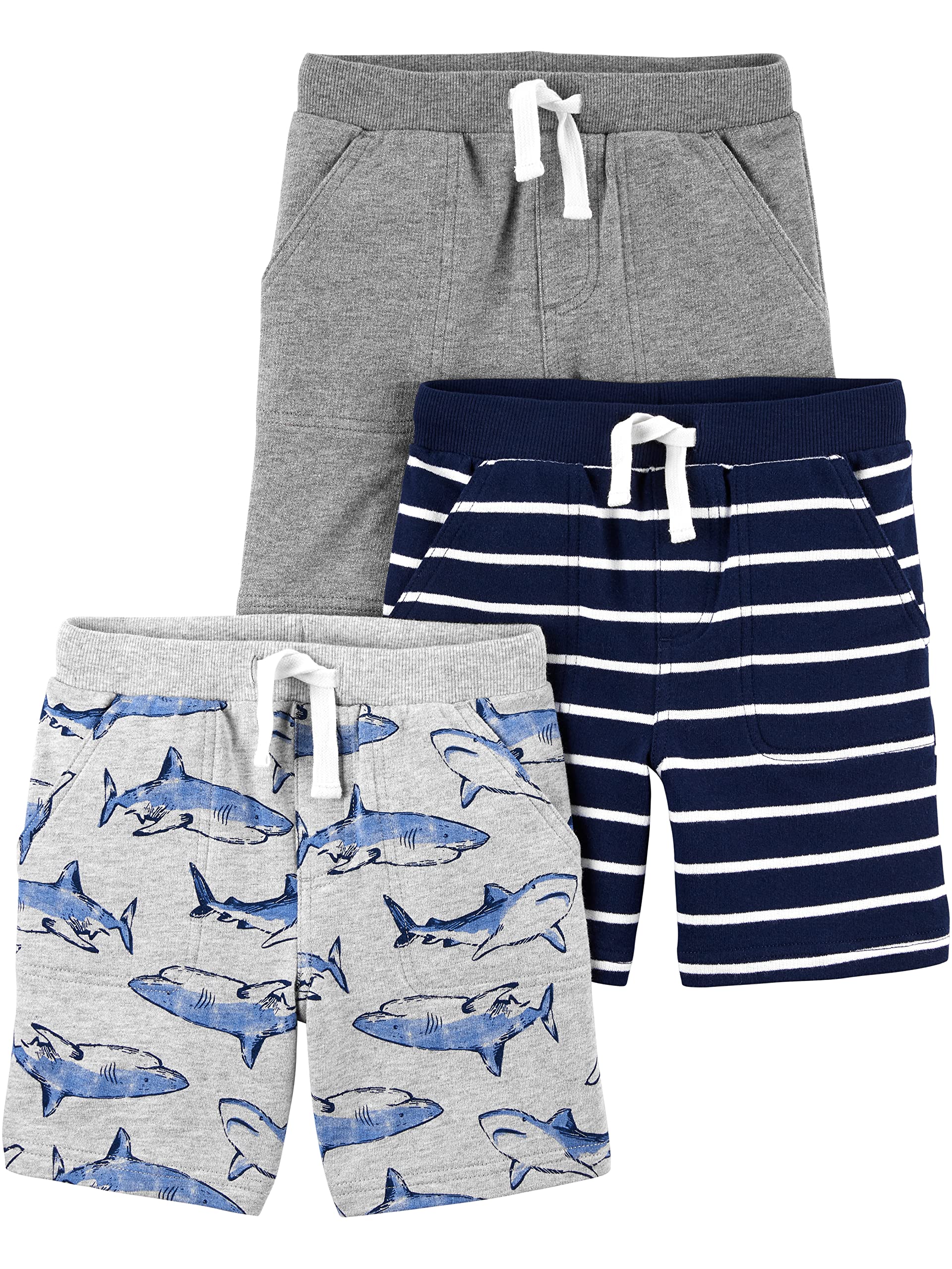 Shorts Simple Joys Da Carter's Baby Boys 12 Meses, Pacote Com 3