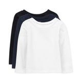 Camiseta The Children&#39;s Place De Manga Comprida Baby Girl 4t, Pacote Com 3