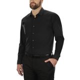 Camisa Social Kenneth Cole Unlisted Big And Tall Para Homens Preta